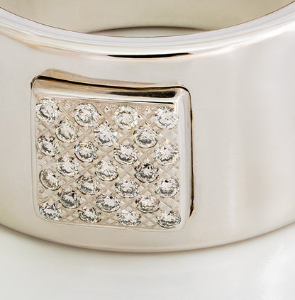 Hermès Paname GM Rigide Ring – 18K White Gold – Diamonds (5 stones / 0.66 ct) - 2512251102