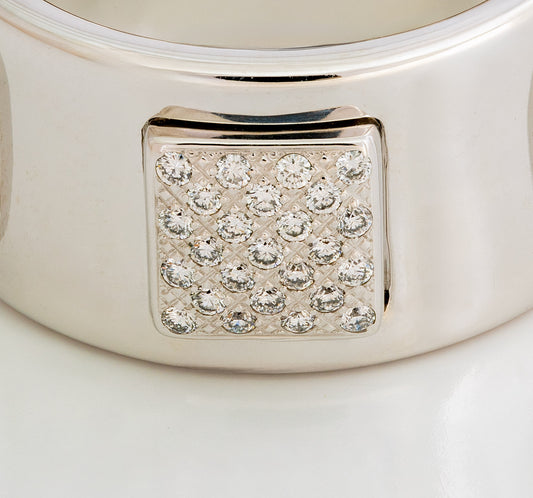 Hermès Paname GM Rigide Ring – 18K White Gold – Diamonds (5 stones / 0.66 ct) - 2512251102