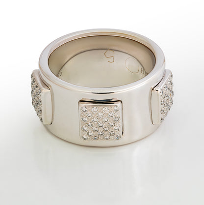 Hermès Paname GM Rigide Ring – 18K White Gold – Diamonds (5 stones / 0.66 ct) - 2512251102