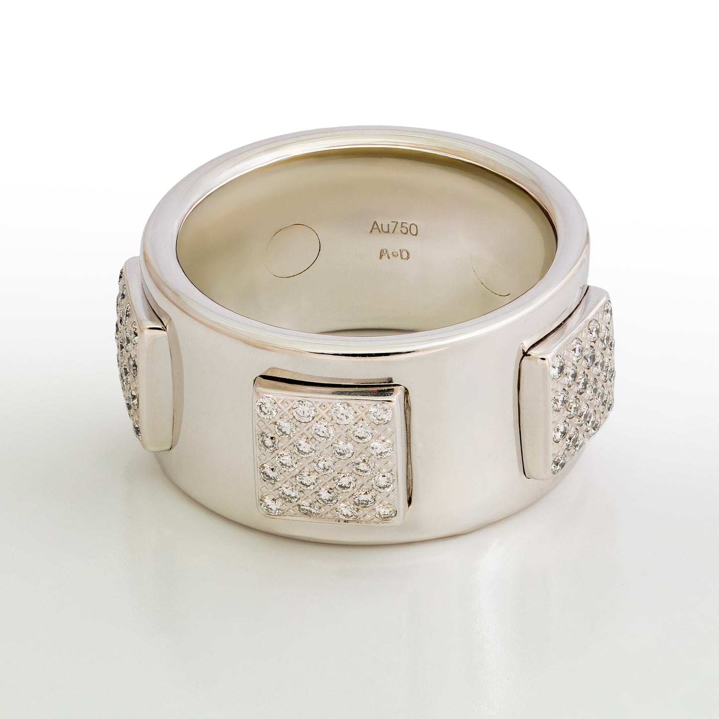 Hermès Paname GM Rigide Ring – 18K White Gold – Diamonds (5 stones / 0.66 ct) - 2512251102