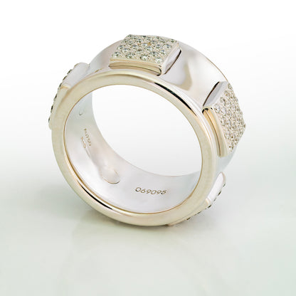 Hermès Paname GM Rigide Ring – 18K White Gold – Diamonds (5 stones / 0.66 ct) - 2512251102
