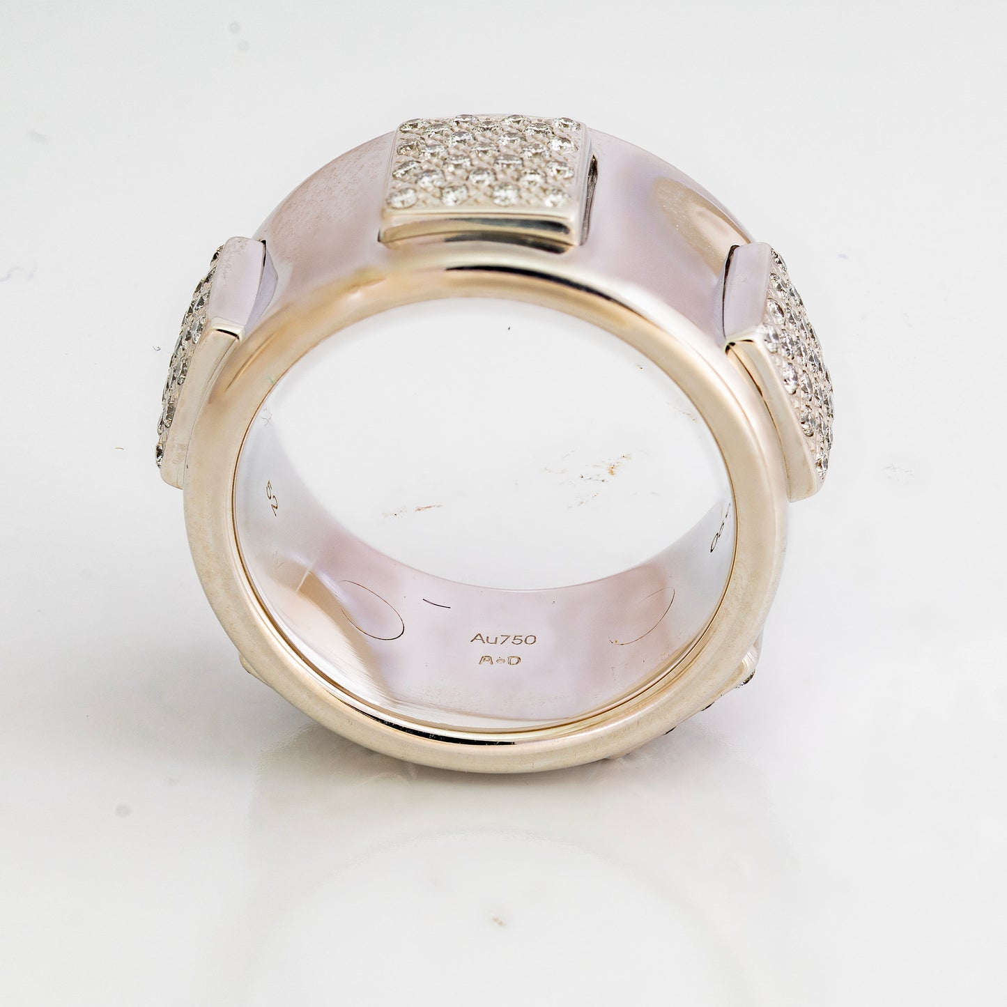 Hermès Paname GM Rigide Ring – 18K White Gold – Diamonds (5 stones / 0.66 ct) - 2512251102