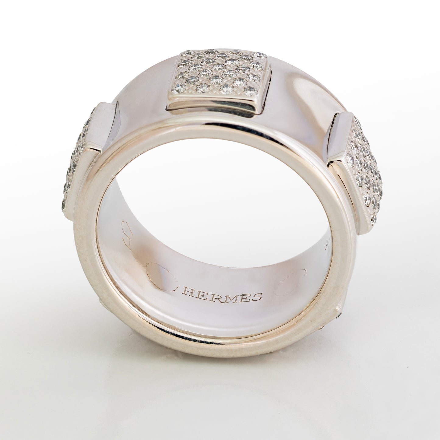 Hermès Paname GM Rigide Ring – 18K White Gold – Diamonds (5 stones / 0.66 ct) - 2512251102