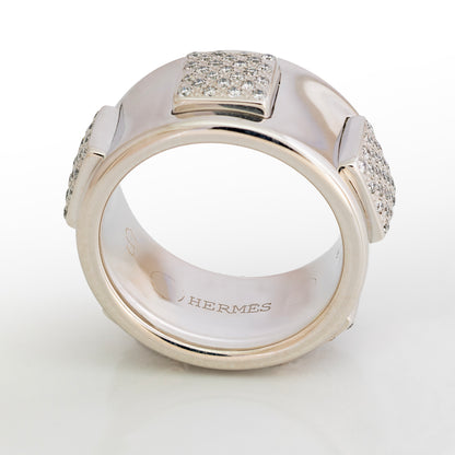 Hermès Paname GM Rigide Ring – 18K White Gold – Diamonds (5 stones / 0.66 ct) - 2512251102