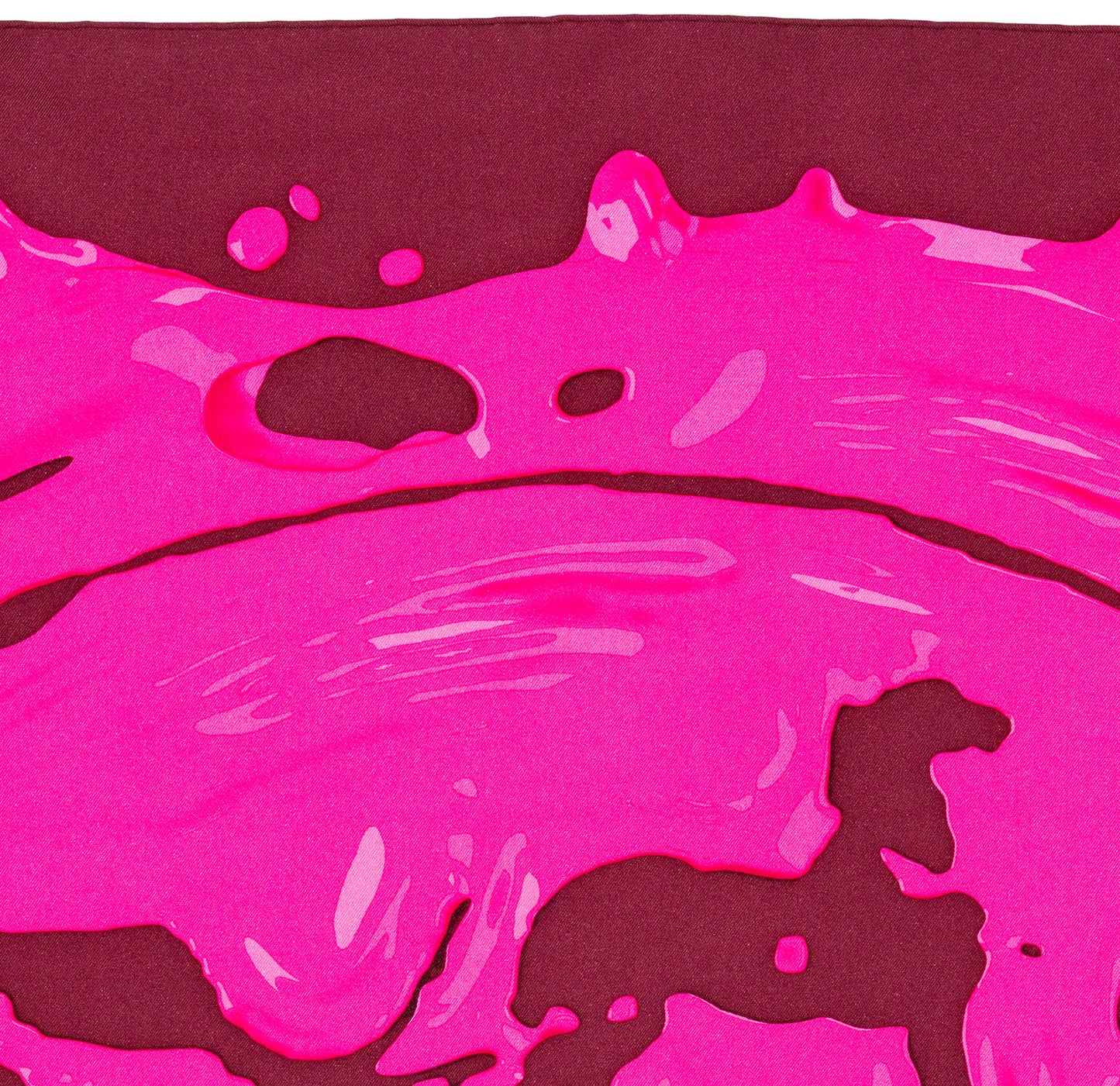 Hermes Scarf 90 Peinture Fraiche - Pink Aubergine - MWCT - 2601231331