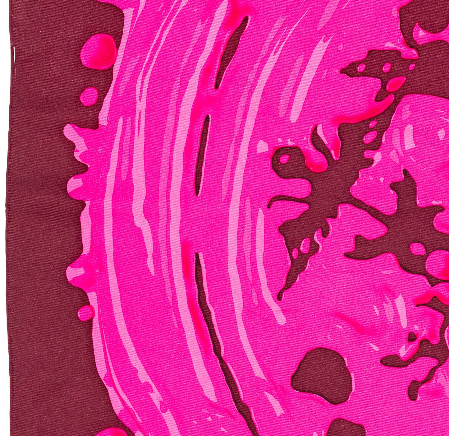 Hermes Scarf 90 Peinture Fraiche - Pink Aubergine - MWCT - 2601231331