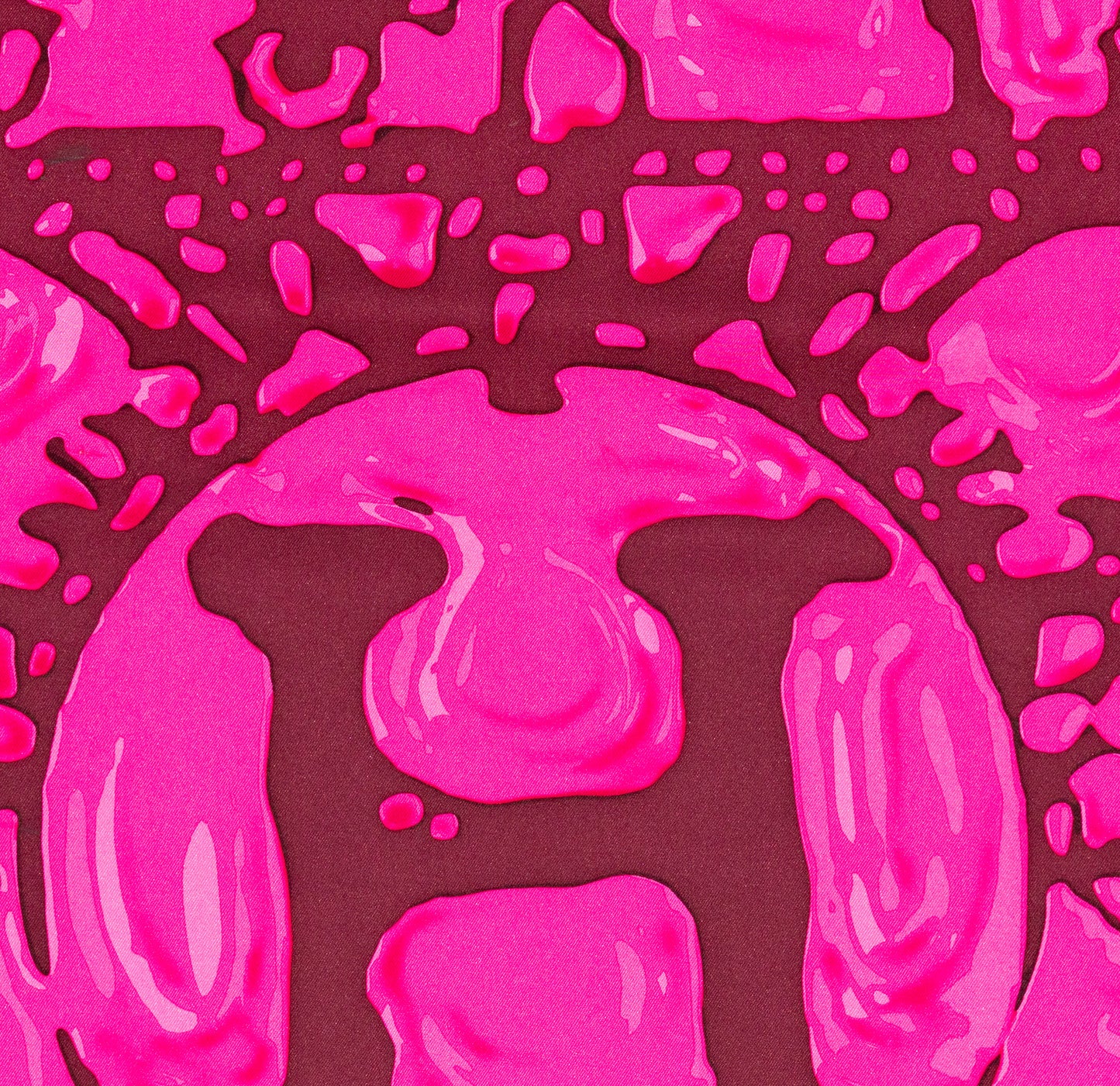 Hermes Scarf 90 Peinture Fraiche - Pink Aubergine - MWCT - 2601231331