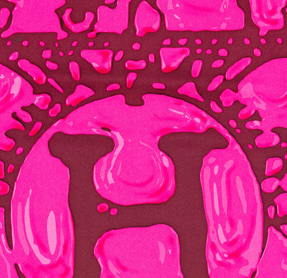 Hermes Scarf 90 Peinture Fraiche - Pink Aubergine - MWCT - 2601231331
