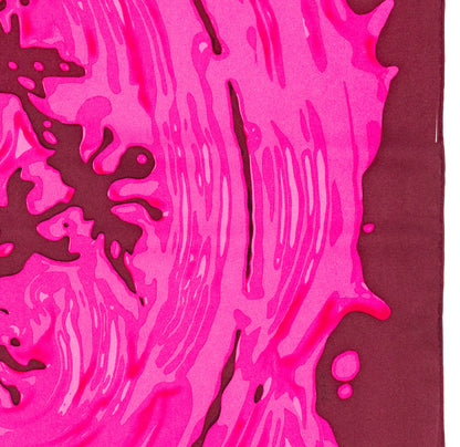 Hermes Scarf 90 Peinture Fraiche - Pink Aubergine - MWCT - 2601231331