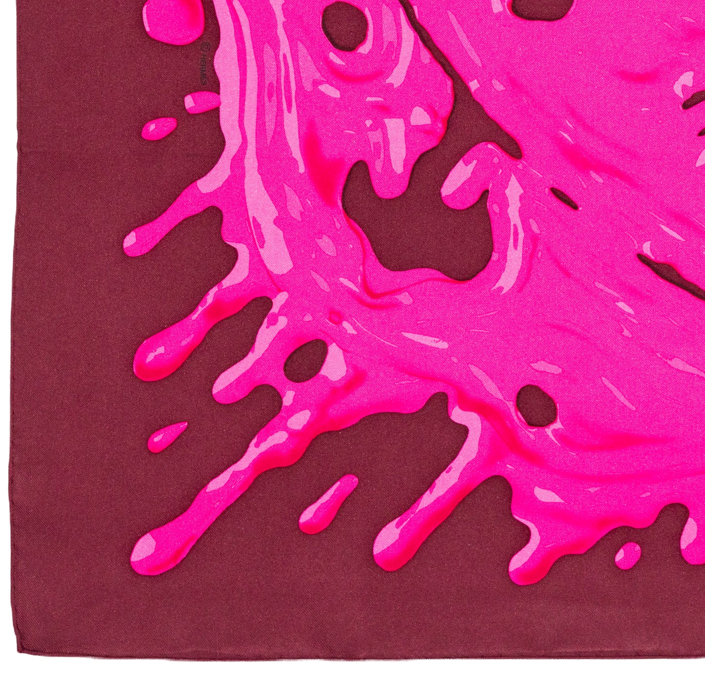 Hermes Scarf 90 Peinture Fraiche - Pink Aubergine - MWCT - 2601231331