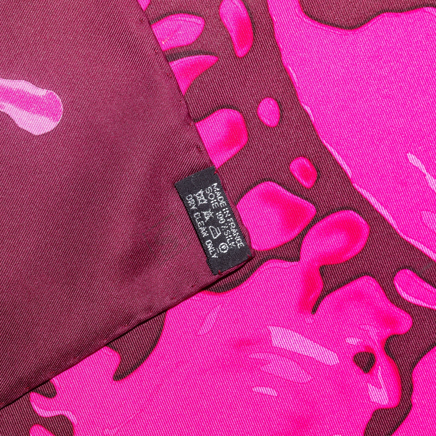 Hermes Scarf 90 Peinture Fraiche - Pink Aubergine - MWCT - 2601231331