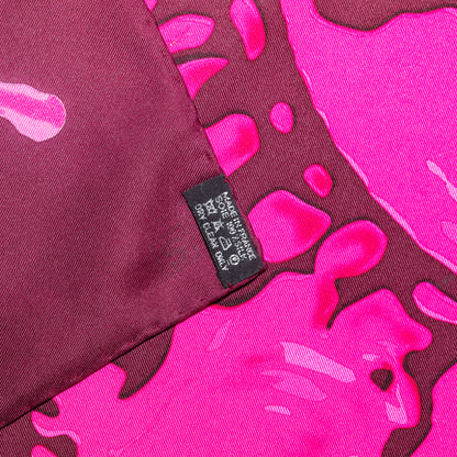 Hermes Scarf 90 Peinture Fraiche - Pink Aubergine - MWCT - 2601231331