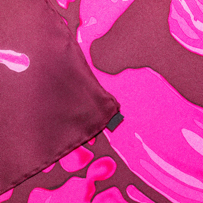 Hermes Scarf 90 Peinture Fraiche - Pink Aubergine - MWCT - 2601231331