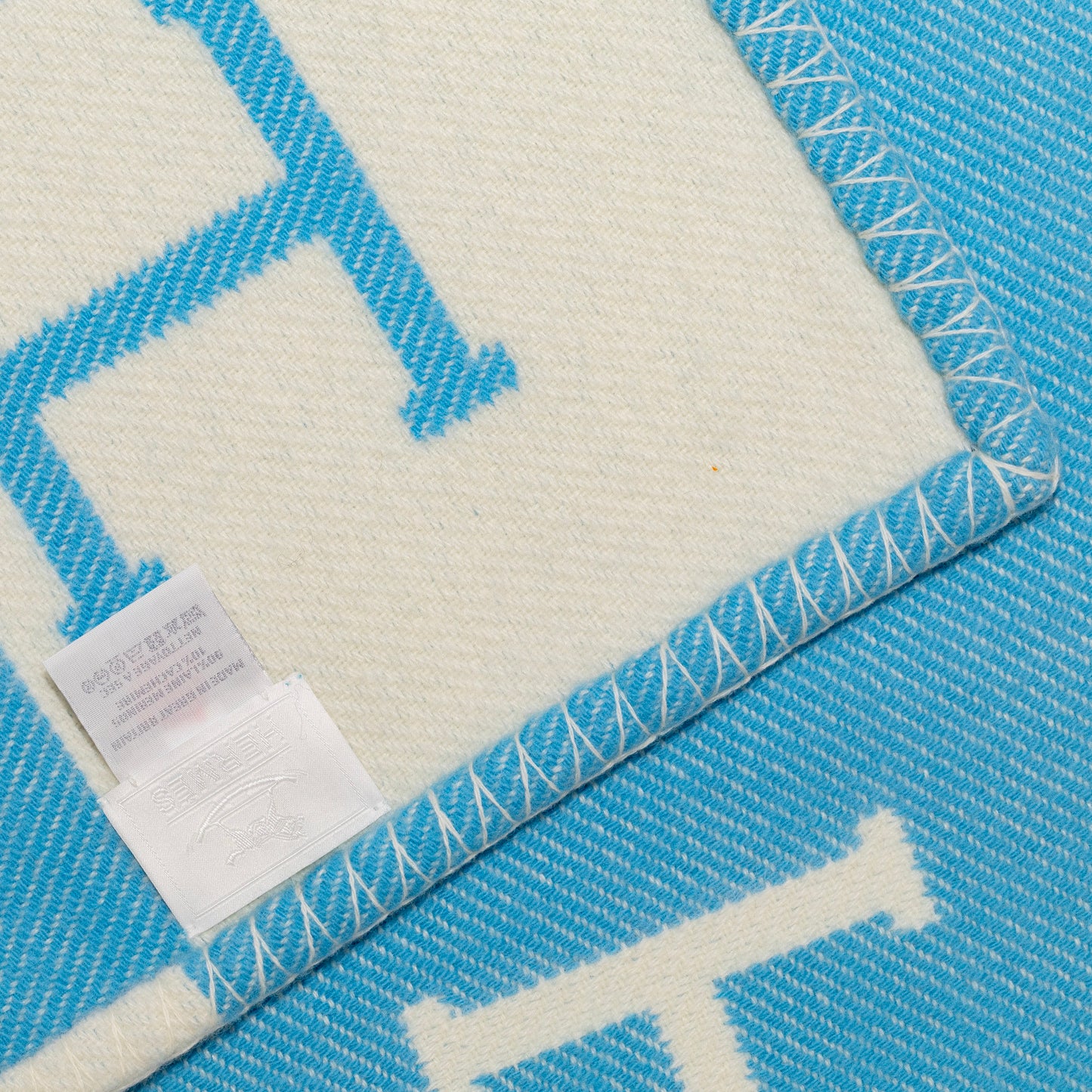 Hermes Plaid Avalon Baby Blanket – 135x95cm - Genévrier Blanc – New – 2510281928
