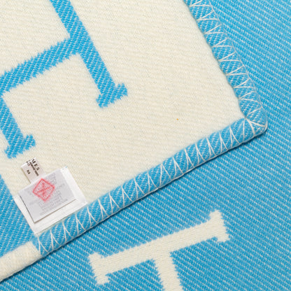 Hermes Plaid Avalon Baby Blanket – 135x95cm - Genévrier Blanc – New – 2510281928