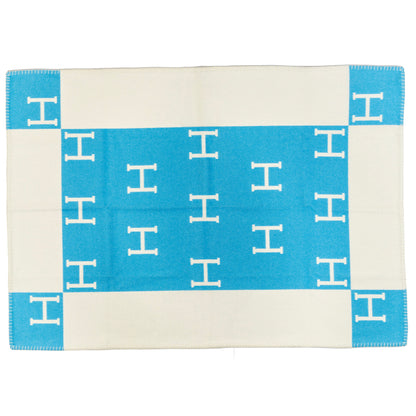 Hermes Plaid Avalon Baby Blanket – 135x95cm - Genévrier Blanc – New – 2510281928