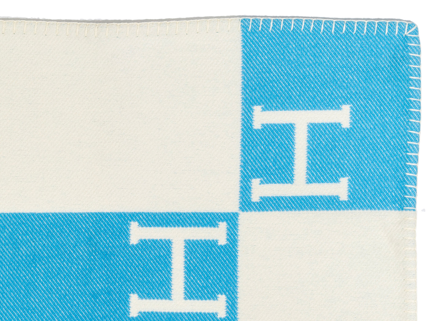 Hermes Plaid Avalon Baby Blanket – 135x95cm - Genévrier Blanc – New – 2510281928