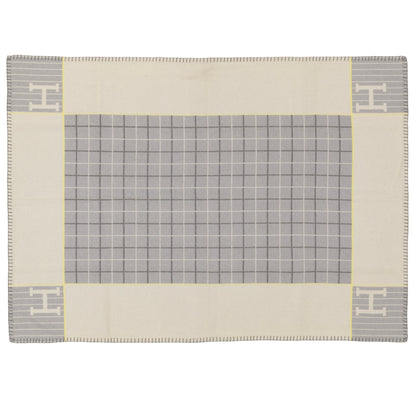 Hermes Plaid Avalon Cabriole Baby Blanket – 135x95cm - Gris Perle – New - 2606131752