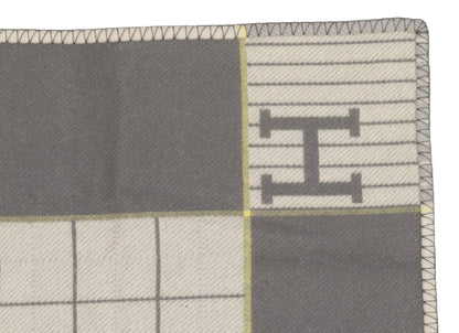 Hermes Plaid Avalon Cabriole Baby Blanket – 135x95cm - Gris Perle – New - 2606131752