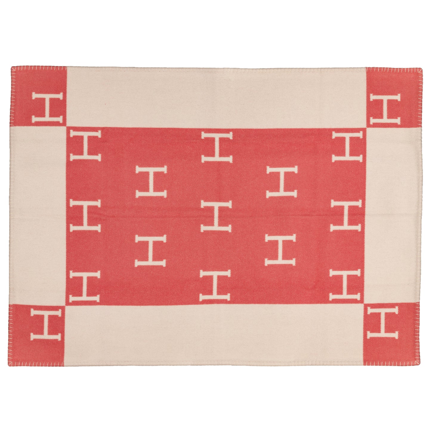 Hermes Plaid Avalon Baby Blanket – 135x95cm - Rose Airelles – NWCTS - 2604231648