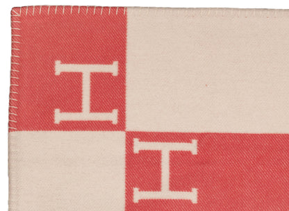 Hermes Plaid Avalon Baby Blanket – 135x95cm - Rose Airelles – NWCTS - 2604231648