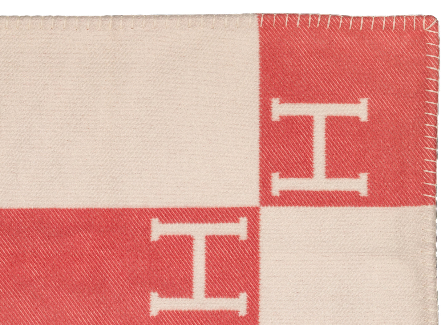 Hermes Plaid Avalon Baby Blanket – 135x95cm - Rose Airelles – NWCTS - 2604231648