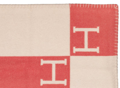 Hermes Plaid Avalon Baby Blanket – 135x95cm - Rose Airelles – NWCTS - 2604231648