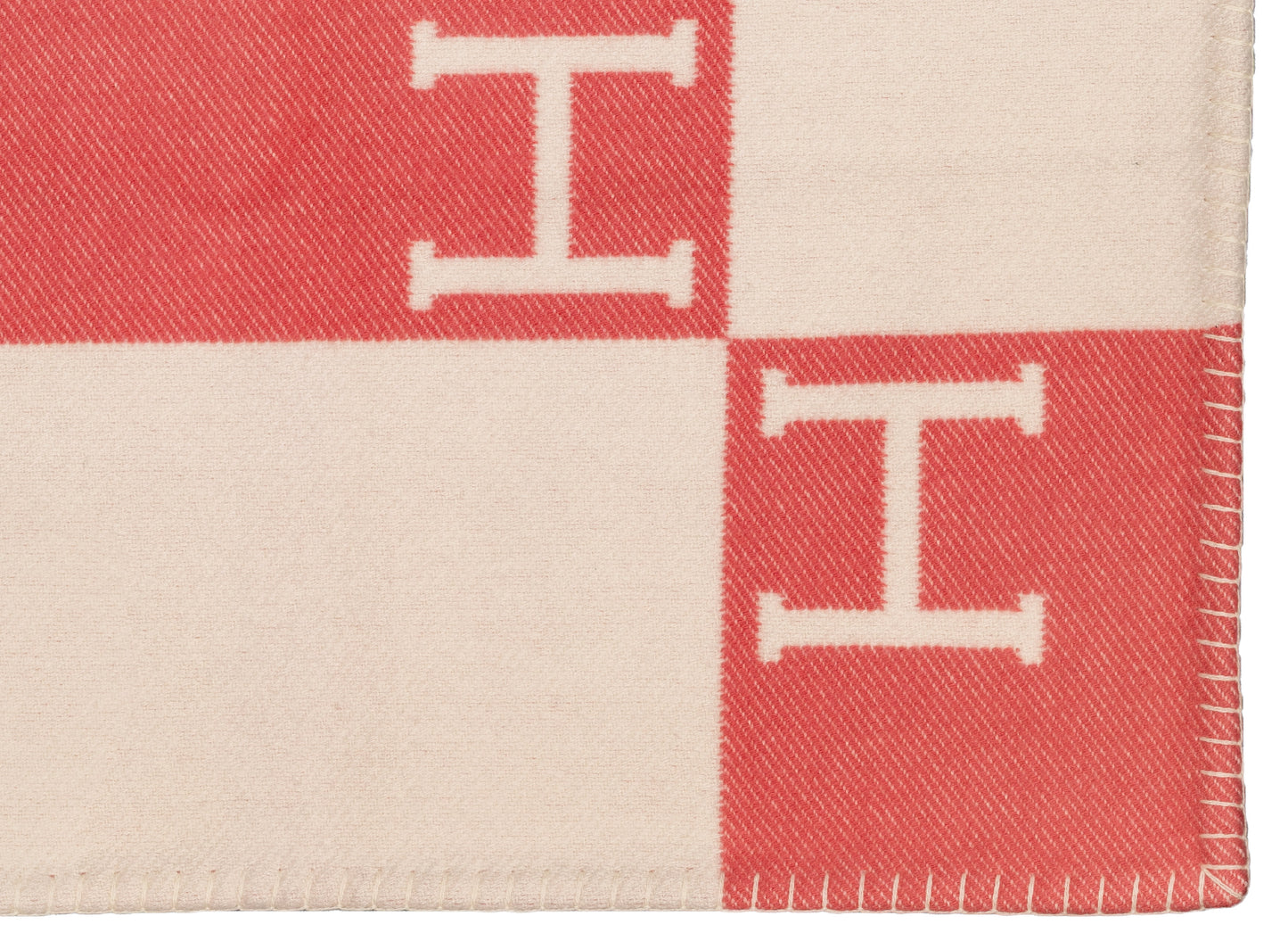 Hermes Plaid Avalon Baby Blanket – 135x95cm - Rose Airelles – NWCTS - 2604231648