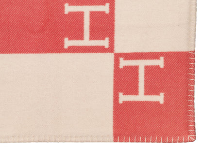 Hermes Plaid Avalon Baby Blanket – 135x95cm - Rose Airelles – NWCTS - 2604231648