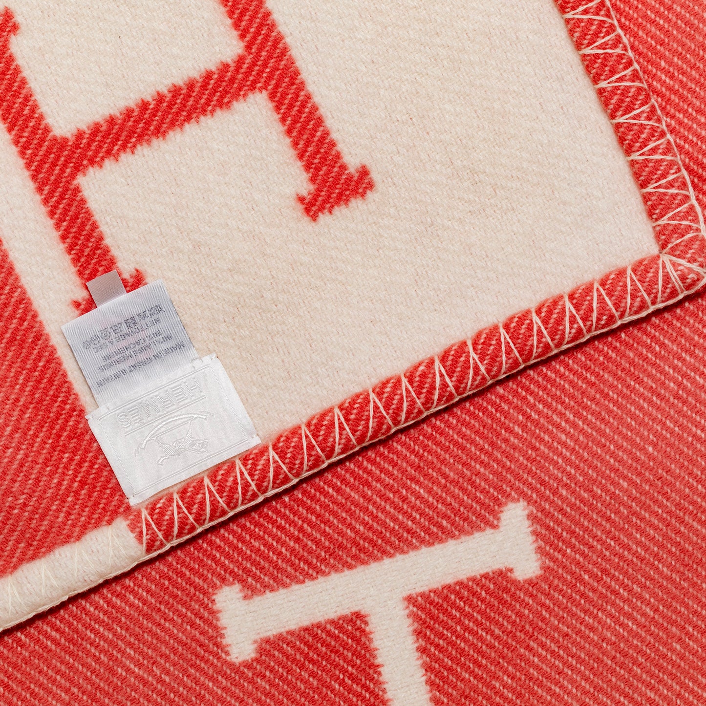 Hermes Plaid Avalon Baby Blanket – 135x95cm - Rose Airelles – NWCTS - 2604231648