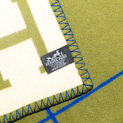 Plaid Throw Blanket - Avalon III - 135 x 170 cm - Marine Kaki- NWCT - 2601291030