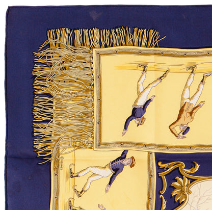 Hermes Silk Scarf Les Plaisirs Du Froid - Blue - EXCWOCT - 1201011848