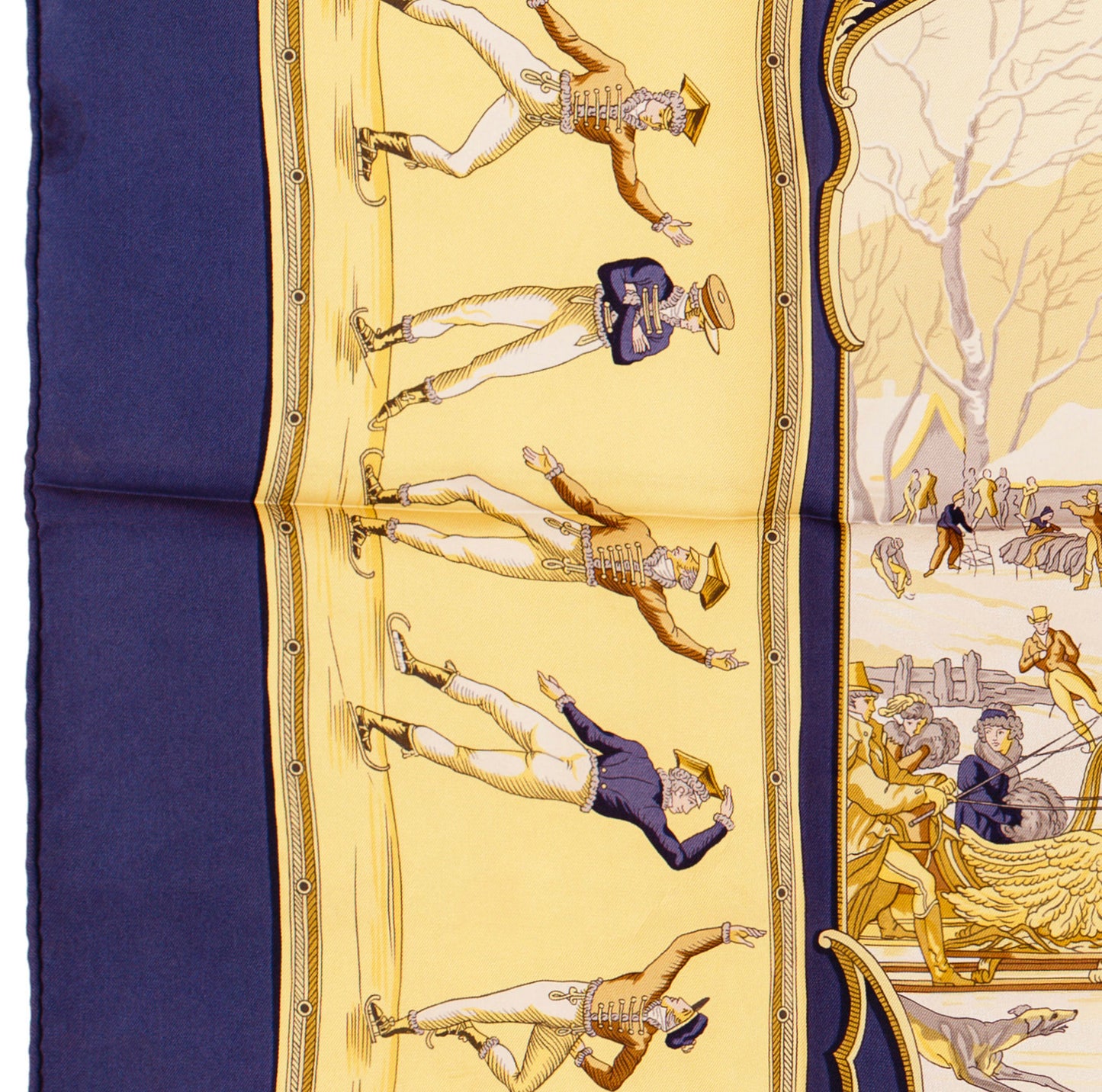 Hermes Silk Scarf Les Plaisirs Du Froid - Blue - EXCWOCT - 1201011848