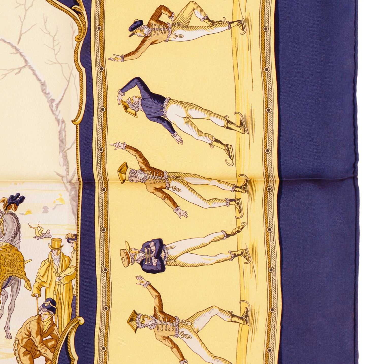 Hermes Silk Scarf Les Plaisirs Du Froid - Blue - EXCWOCT - 1201011848
