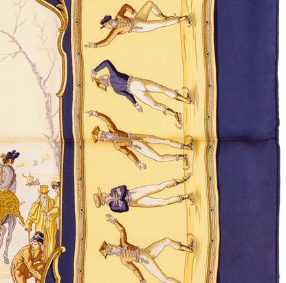 Hermes Silk Scarf Les Plaisirs Du Froid - Blue - EXCWOCT - 1201011848