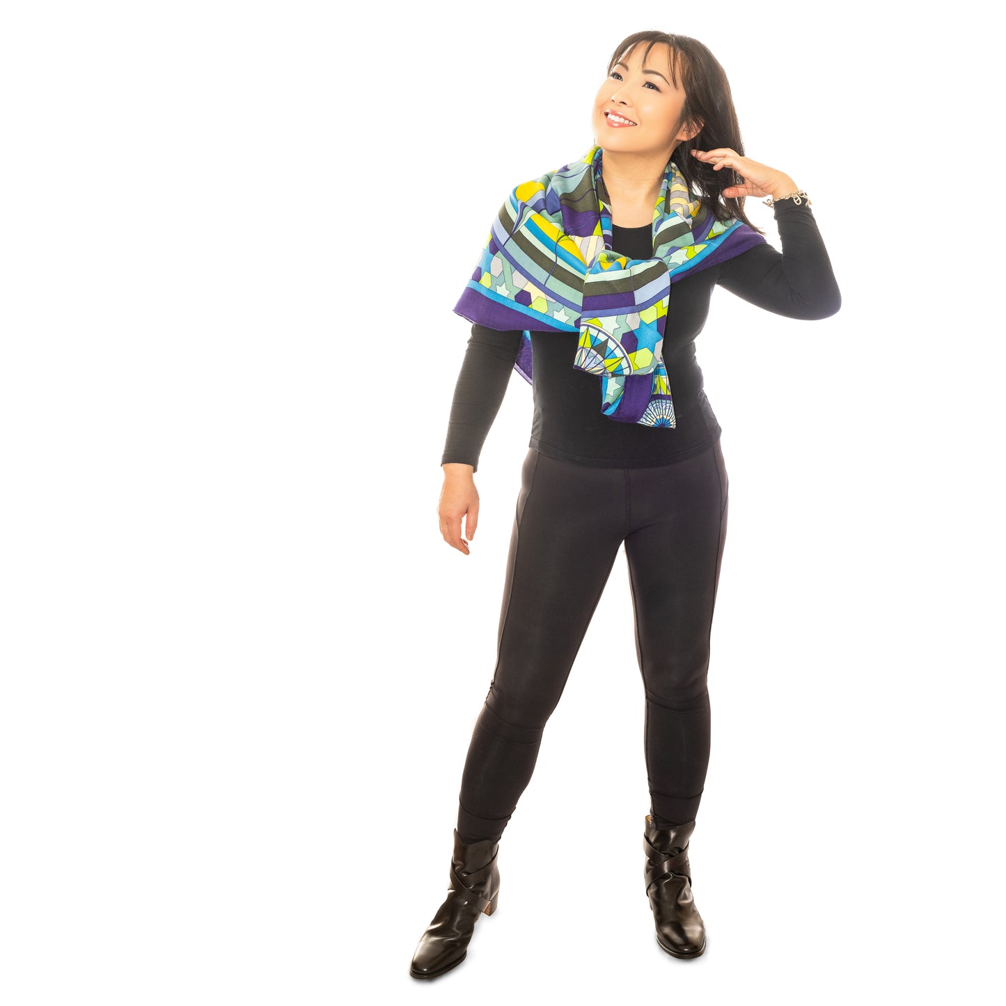 Hermes Rose de Compas - CS140 - Indigo Vert Jaune - NEW