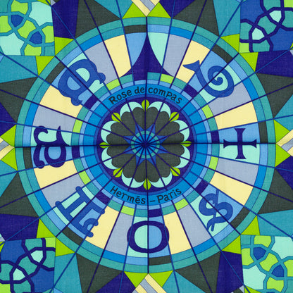 Hermes Rose de Compas - CS140 - Indigo Vert Jaune - NEW