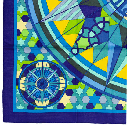 Hermes Rose de Compas - CS140 - Indigo Vert Jaune - NEW