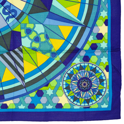 Hermes Rose de Compas - CS140 - Indigo Vert Jaune - NEW