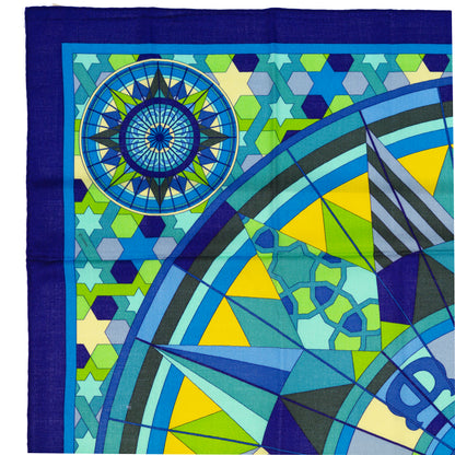 Hermes Rose de Compas - CS140 - Indigo Vert Jaune - NEW