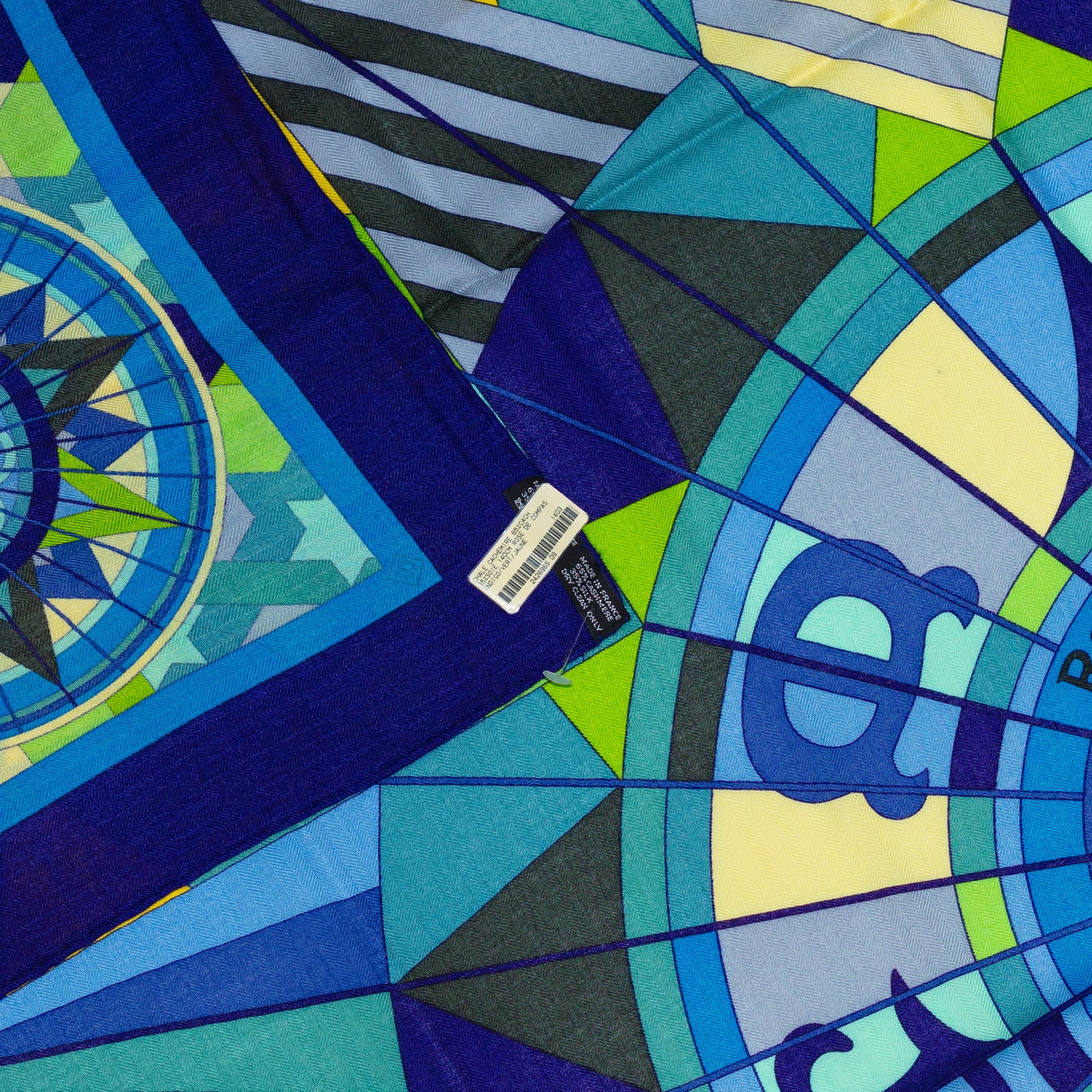 Hermes Rose de Compas - CS140 - Indigo Vert Jaune - NEW