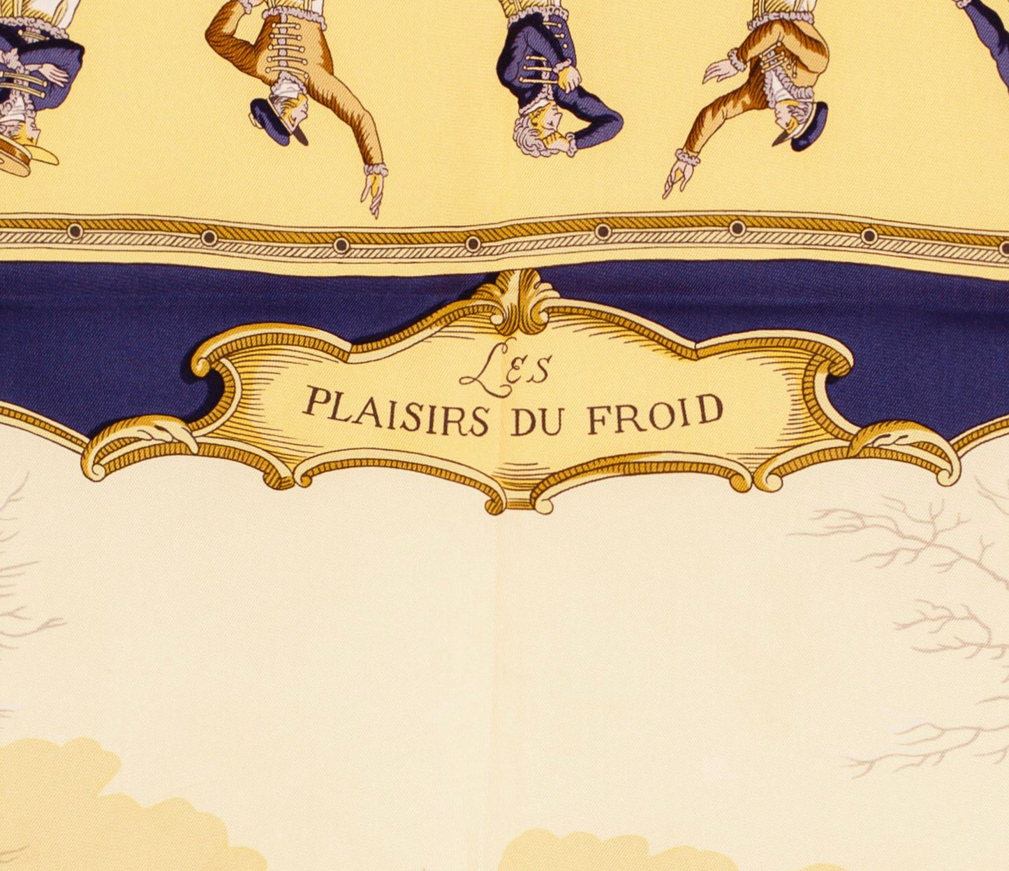 Hermes Silk Scarf Les Plaisirs Du Froid - Blue - EXCWOCT - 1201011848