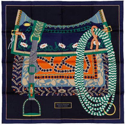 Silla de Gaucho - Marine Bleu Noir Orange - New - 2604231623