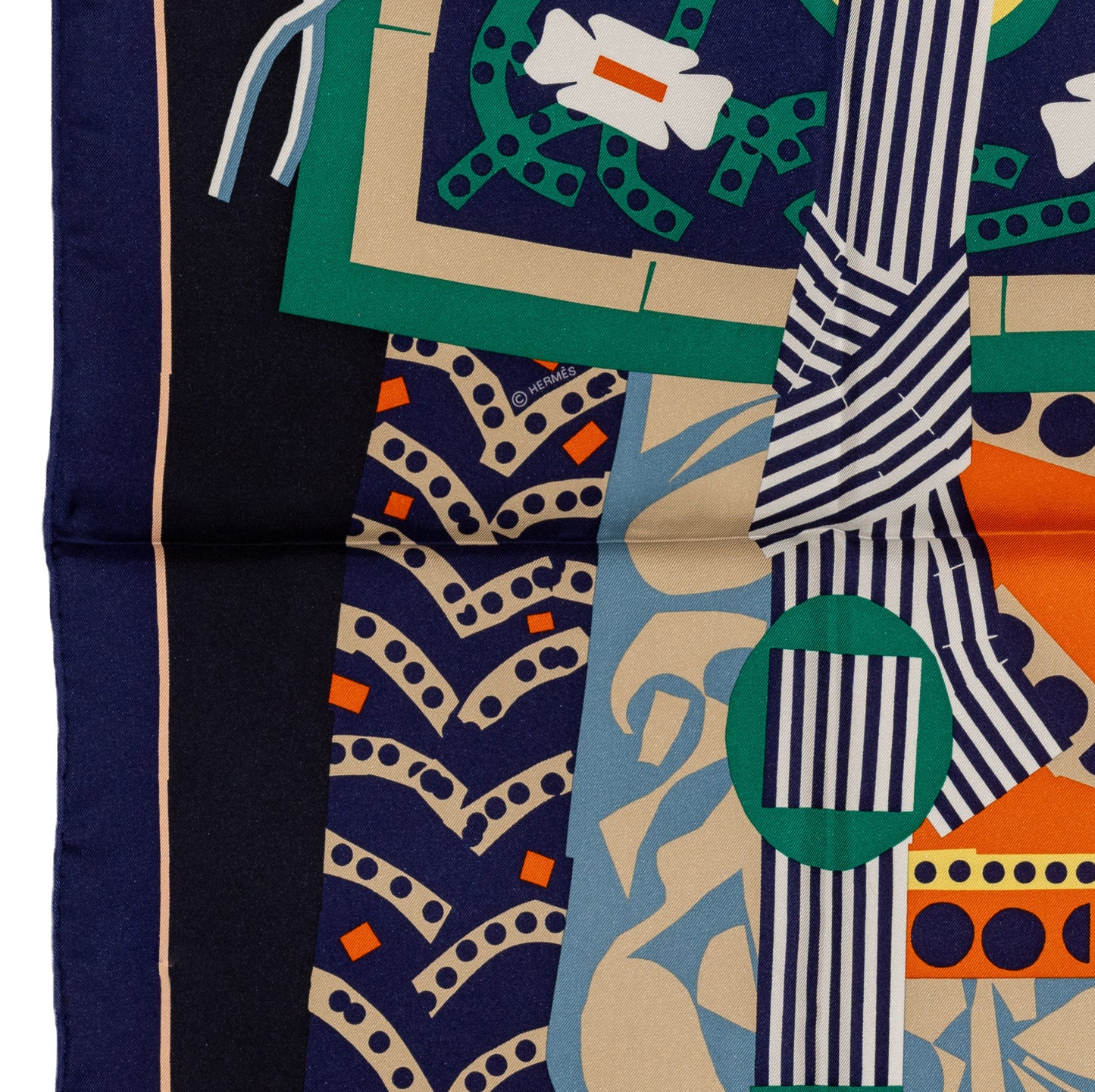 Silla de Gaucho - Marine Bleu Noir Orange - New - 2604231623