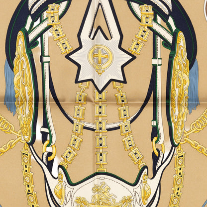 Hermes Silk Scarf - Stately Wheels - Sable Brun Rouge - New Store Tag - 2604131715