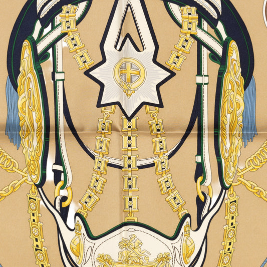 Hermes Silk Scarf - Stately Wheels - Sable Brun Rouge - New Store Tag - 2604131715
