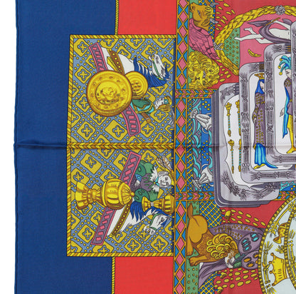 Hermes Silk Scarf Tarot – Blue Red Multicolor – EXCWCT – 1405302316