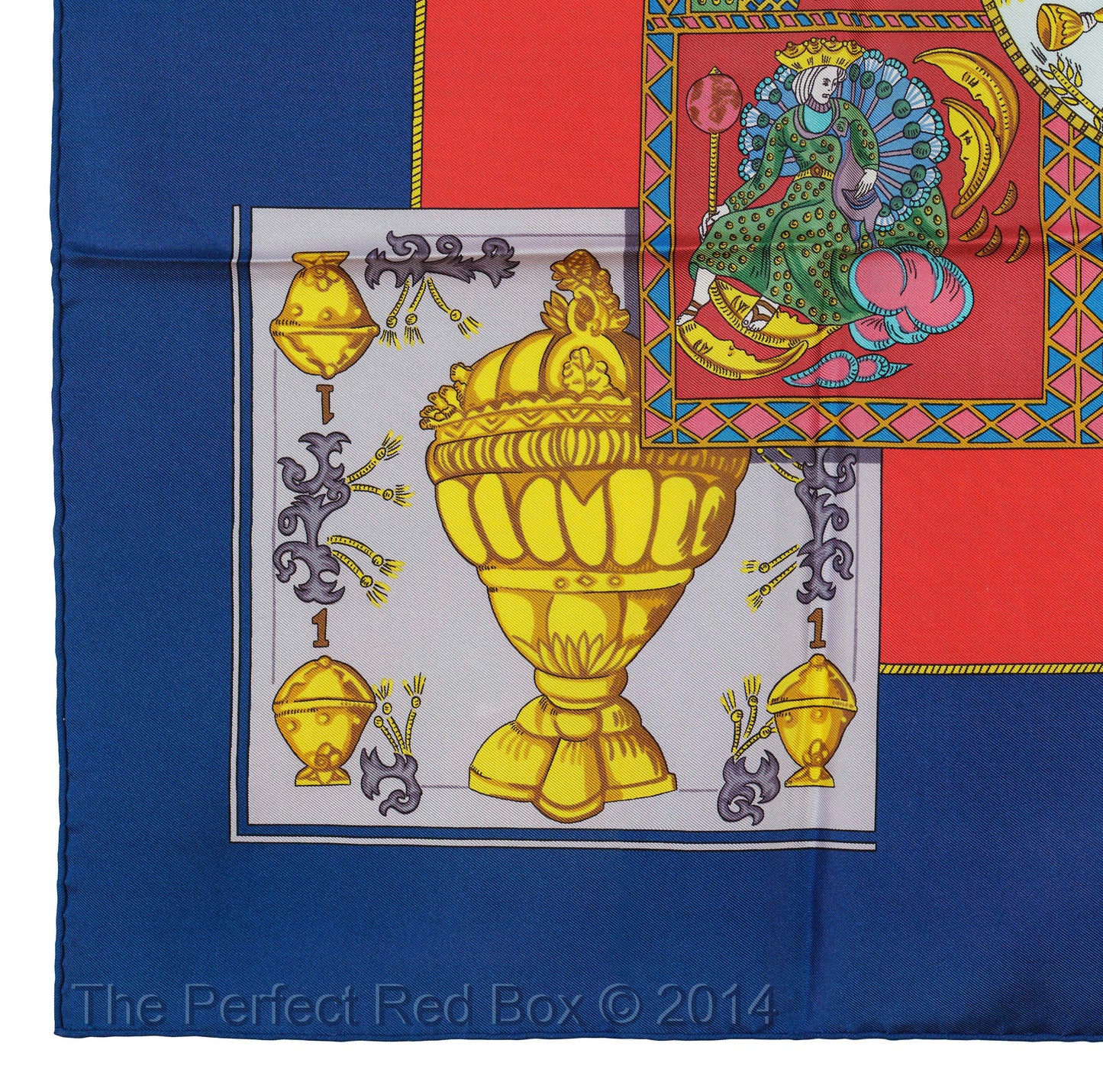 Hermes Silk Scarf Tarot – Blue Red Multicolor – EXCWCT – 1405302316