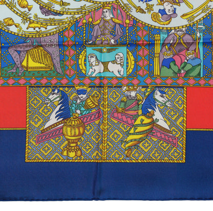 Hermes Silk Scarf Tarot – Blue Red Multicolor – EXCWCT – 1405302316