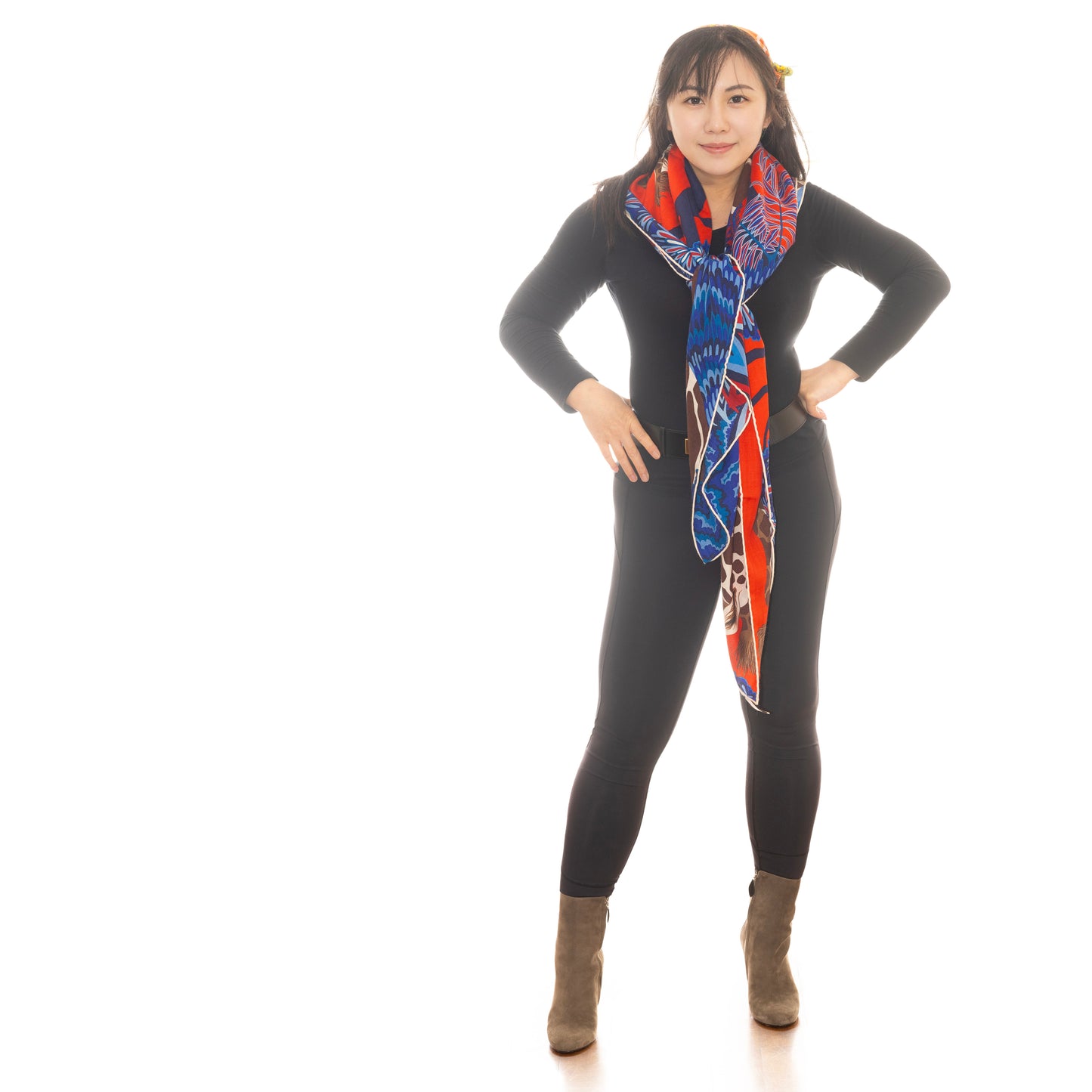 Hermès Shawl The Three Graces - CS140 - Rouge Bleu Marron - NWST - 2604131912